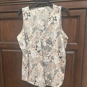 Calvin Klein White Sleeveless Blouse